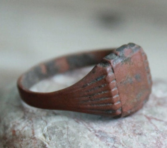 Ancient Medieval ring , 17 mm (US 7), Medieval jewelry, Ancient ring, Medieval artifact, Antique ring, rusty ring archaeological dig finds