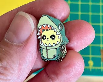 Panda Shark Enamel Pin