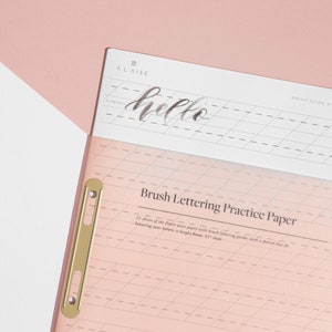 Papier pratique pour le lettrage au pinceau | Pratique de la calligraphie moderne | Livre de calligraphie moderne | Papier pour calligraphie moderne | Papier à lettres pinceau