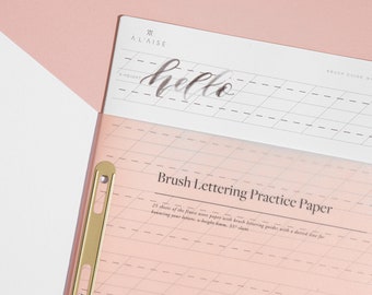 Brush Lettering Practice Paper | Modern Calligraphy Practice | Modern Calligraphy Book | Modern Calligraphy Paper | Brush Letter Paper