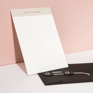 Personalisierte Folie gedruckt Notecards, grau | Buchdruck Korrespondenz Karten | Maßgeschneiderte Benutzerdefinierte stationär | Geschenke für Sie | Briefkasten Geschenk