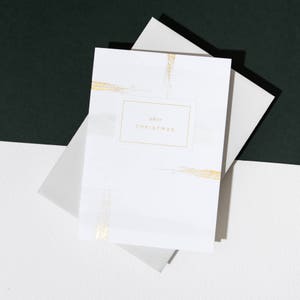 Cartão de Natal Branco, Envelope de Colheita