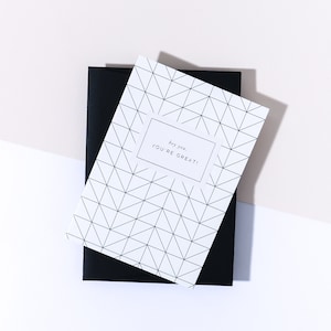 Ei, você é um ótimo cartão de grade - envelope de ébano