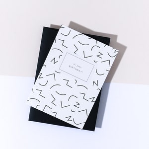 É o seu cartão de aniversário - envelope de ébano