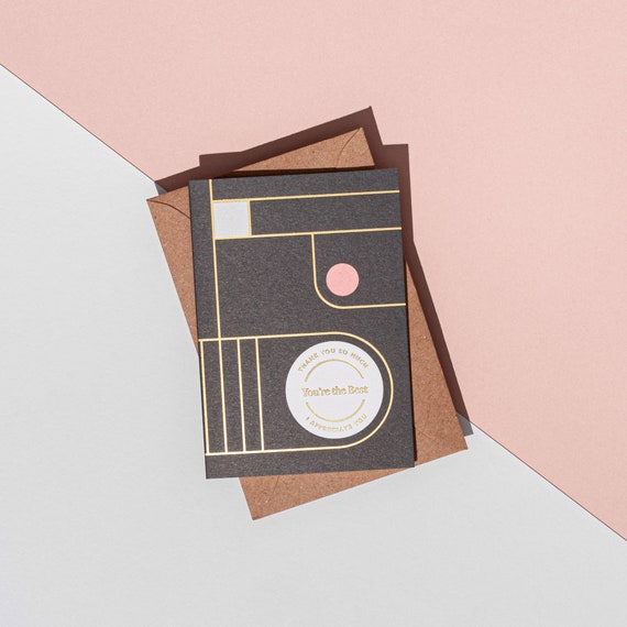 Thank You So Much Card | Thank You Card | Foil Card | Letterpress Card | Minimal Card | FSC Certified | Modern Card | Recycled Card