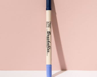 Double fin pinceau stylo - bleu marine
