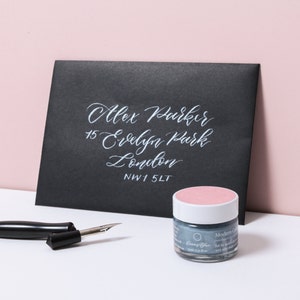 Ocean Blue Calligraphy Ink | Shimmery Handmade Calligraphy Ink | Modern Calligraphy Ink | Dip Pen Ink | Copperplate Calligraphy Ink