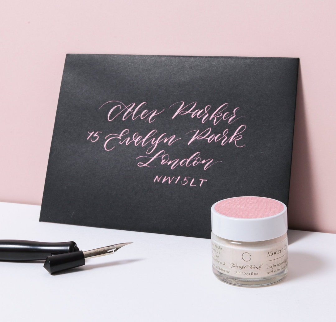 Pearl Pink Holographic Ink | Shimmer Handmade Calligraphy Ink | Modern ...