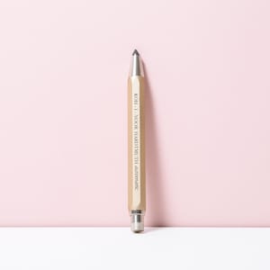 Gold Mechanical Clutch Pencil | Pink Lead Holder | Koh-I-Noor Automatic Pencil | Pencil for Calligraphy | Clutch Pencil