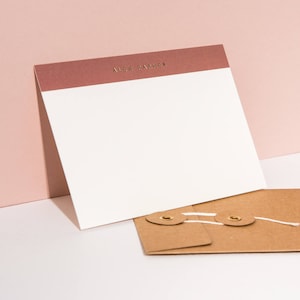 Personalisierte Folie gedruckt Notecards, Ziegel | Buchdruck Korrespondenz Karten | Maßgeschneiderte Benutzerdefinierte stationär | Geschenke für Sie | Briefkasten Geschenk