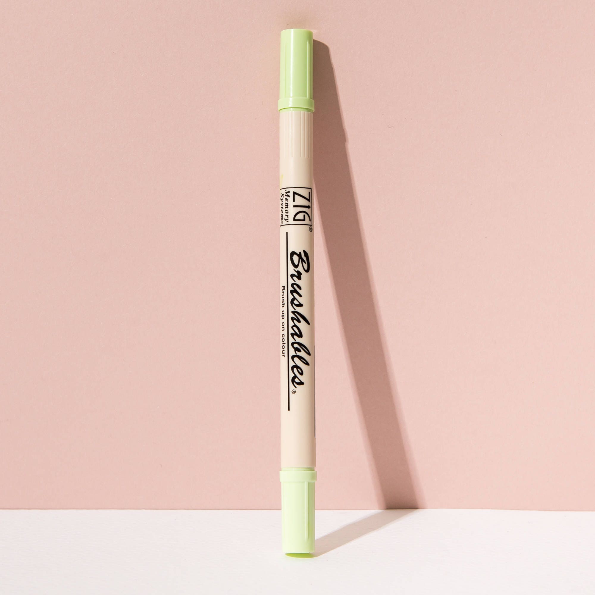 Dual End Brush Pen - Cool Cucumber