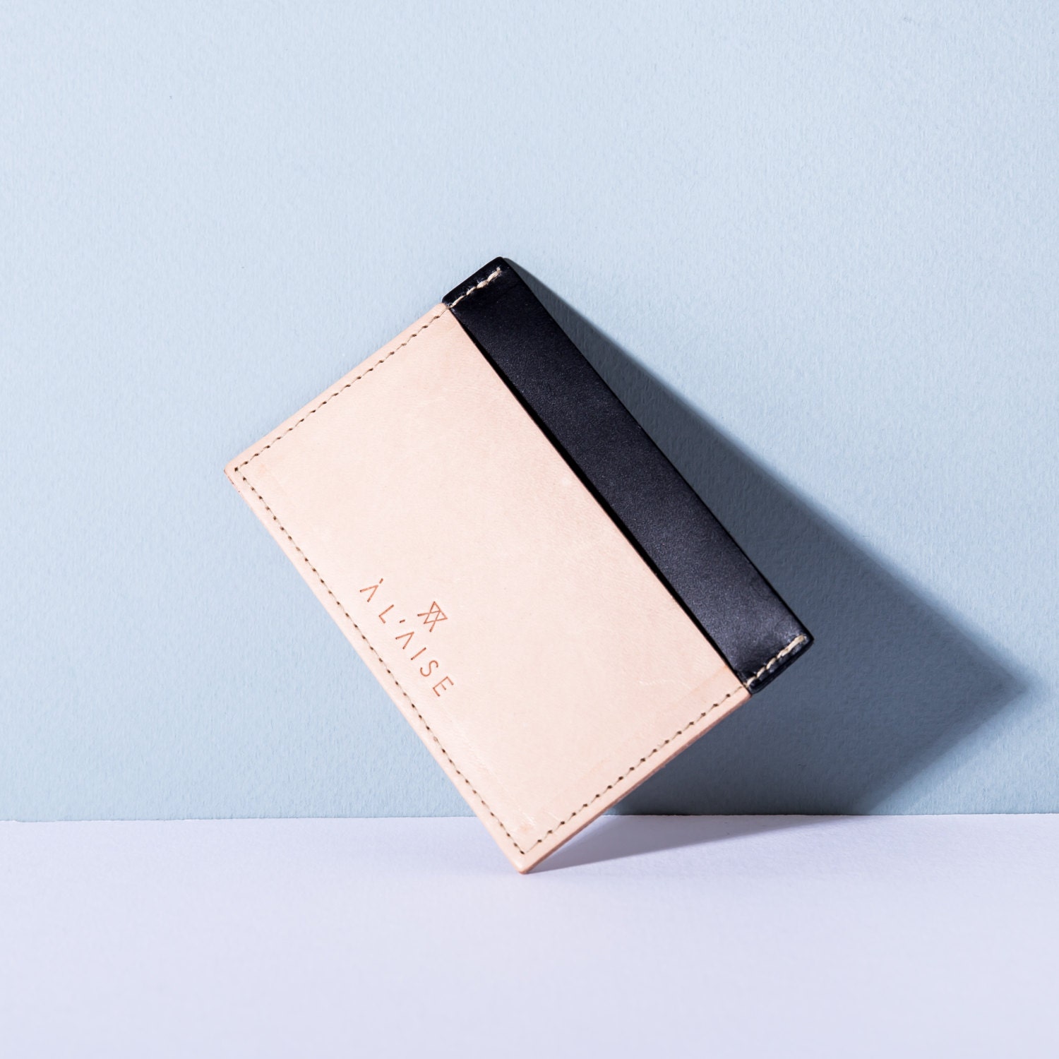 Multi Card Case - natuurlijke / zwart