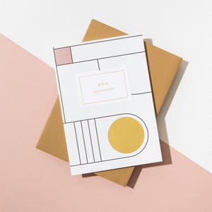 Cartão de aniversário Bon, envelope de colheita