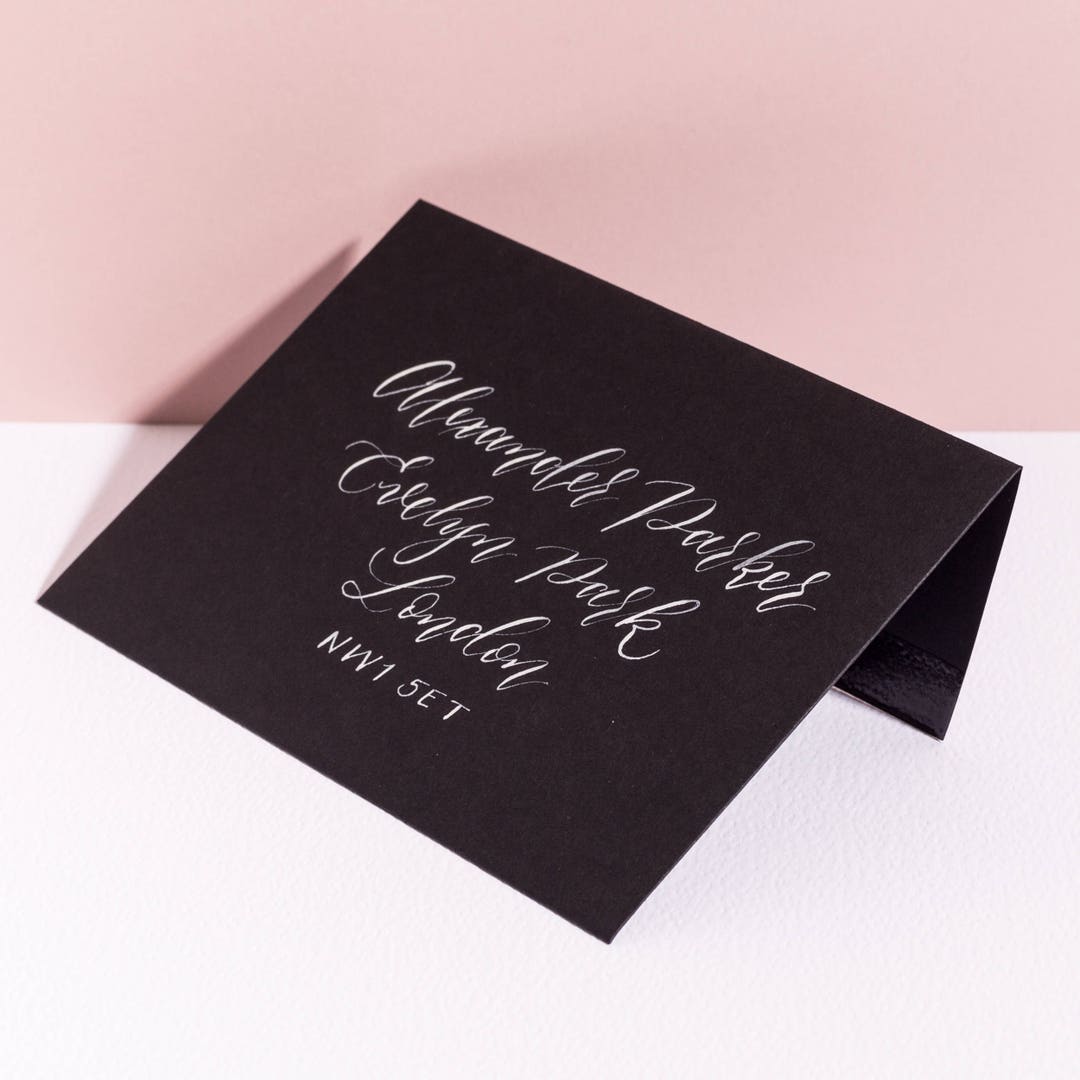Modern Calligraphy Address in Coloured Ink - Etsy