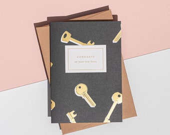 Congrats New Home Card | Home Warming Card | New Flat Card  | Letterpress Card | Foil Card | Luxury Card | FSC Card | Recycled Card