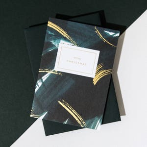 Cartão de Feliz Natal, Envelopes Verdes de Corrida