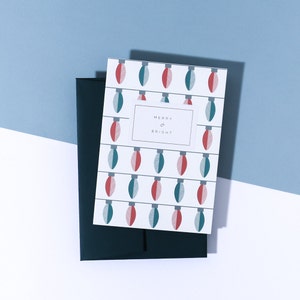 Merry & Bright - Pacote de 6 cartões de Natal luxuosos