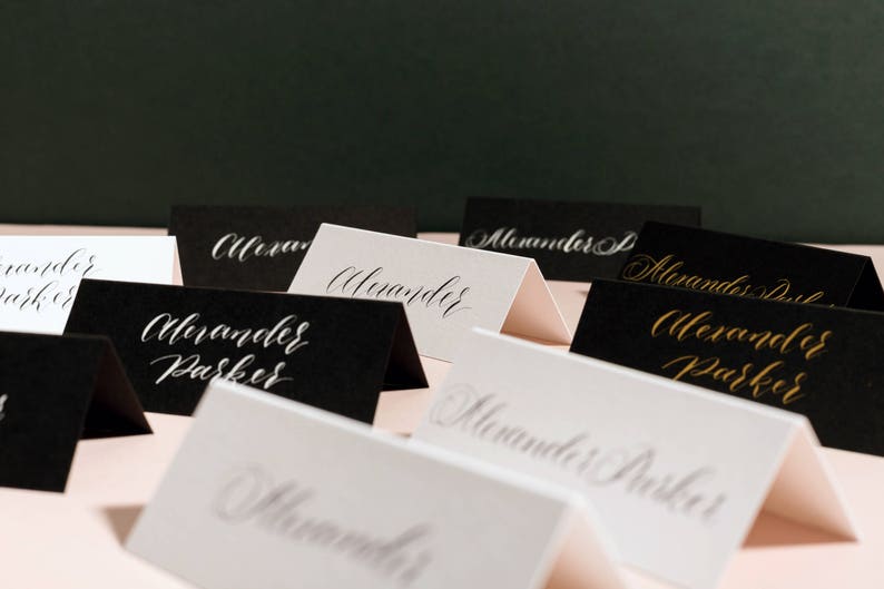Classic Calligraphy Place Card First Name