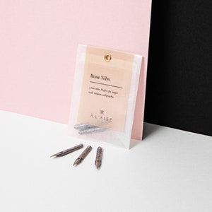 3er Set Brause Rose Federn | Moderne Kalligraphie Federn | Spitze Schreibfeder | Flexible Federn | Kalligraphie-Stift | Kupferplattenfedern | Brause Federn