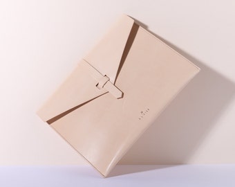 Large Clutch - Natural/ Vegetable Tanned Clutch/ Leather iPad Case/ Leather Clutch Bag/ Minimal Leather Bag