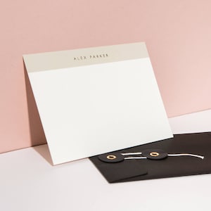 Personalisierte Folie gedruckt Notecards, grau | Buchdruck Korrespondenz Karten | Maßgeschneiderte Benutzerdefinierte stationär | Geschenke für Sie | Briefkasten Geschenk