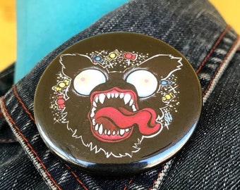 2" Button: JennifiedArt Beast Dog