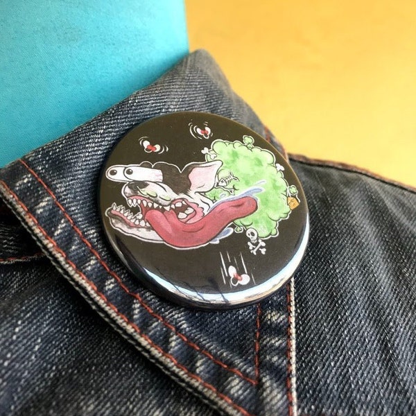 2" Button: JennifiedArt Dog Fart