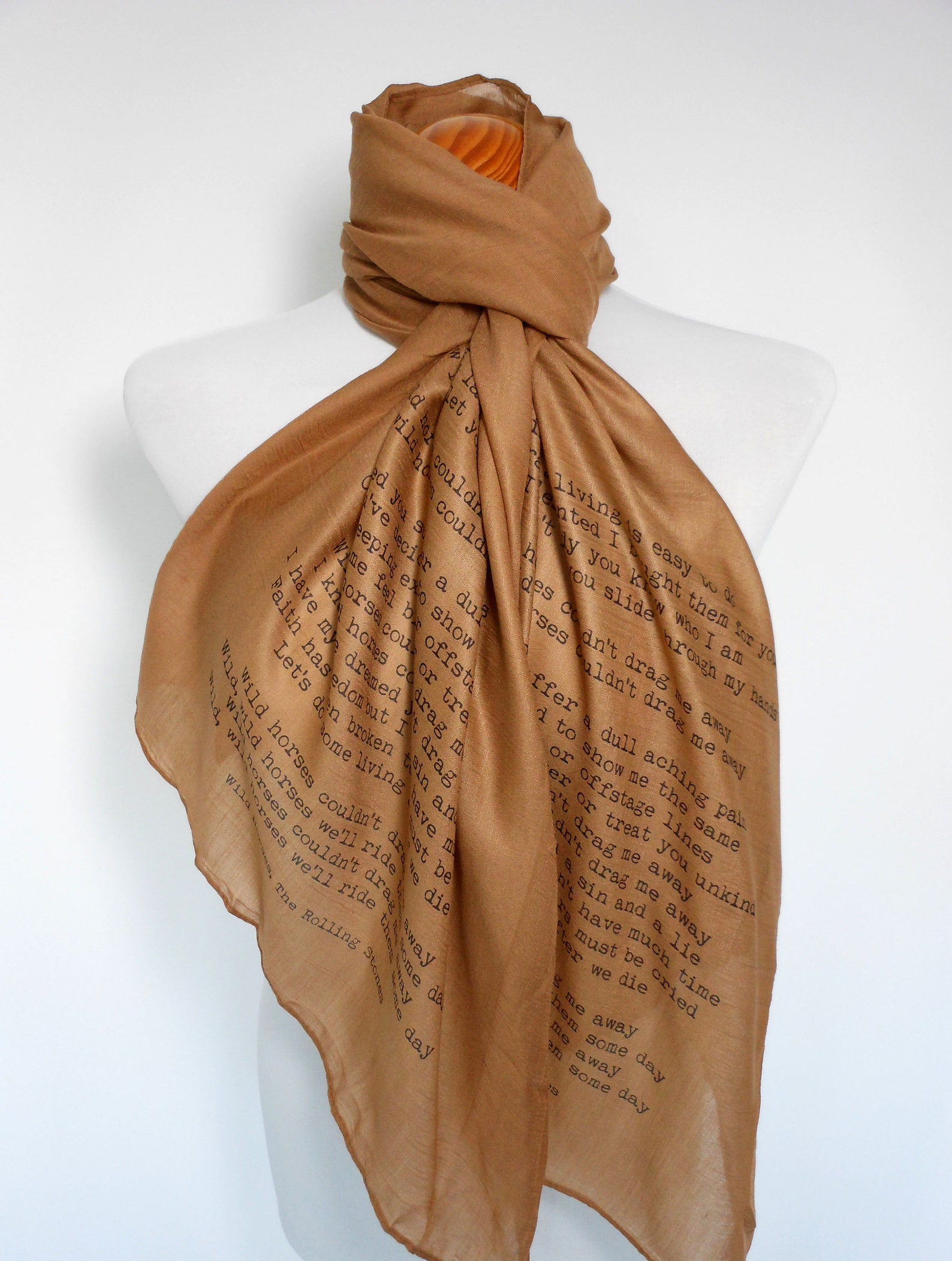 Customised Lyrics Scarf. Music lyrics scarf. You choose your Etsy