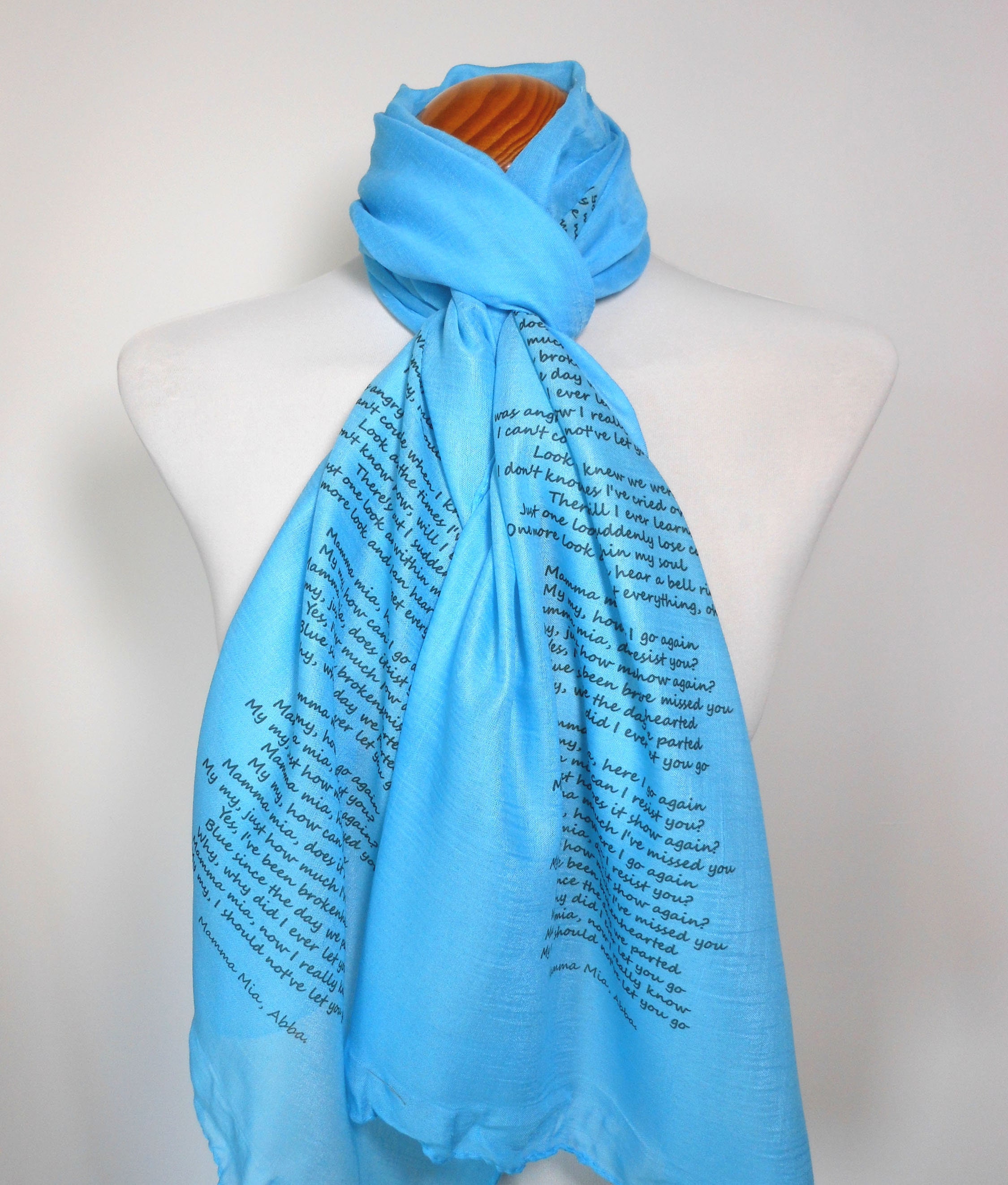 Customised Lyrics Scarf. Musical scarf. You choose your song Etsy