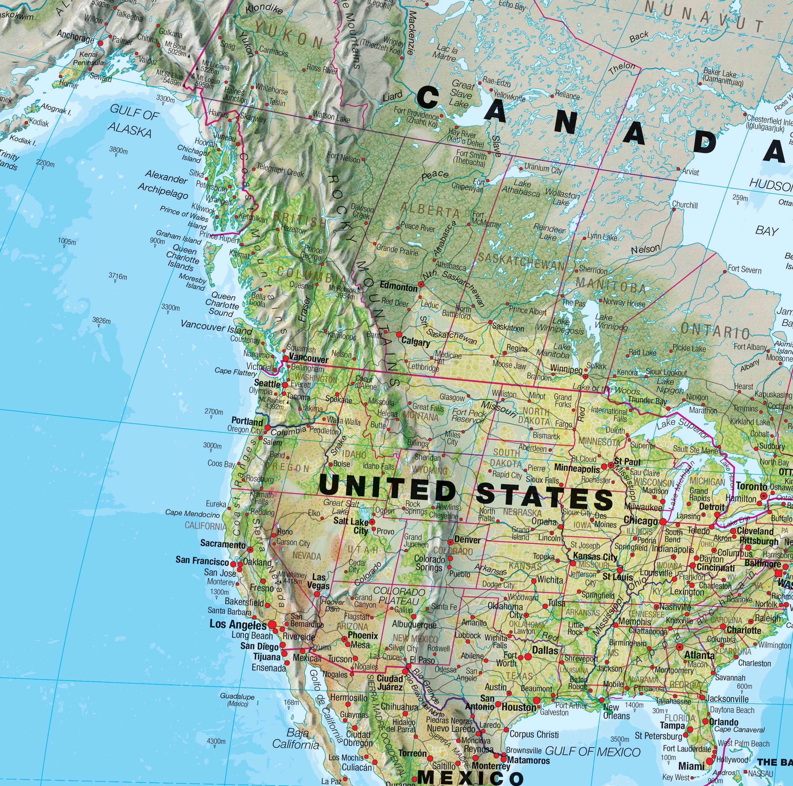 Huge Natural Terrain World Map Poster - Wooden Hanging, 48 X 77.5 ...