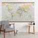 Classic World Map Large Poster Wooden Wall Hanging, Most Detailed Up To Date Vintage Style Map of the World, home decor, wall art 