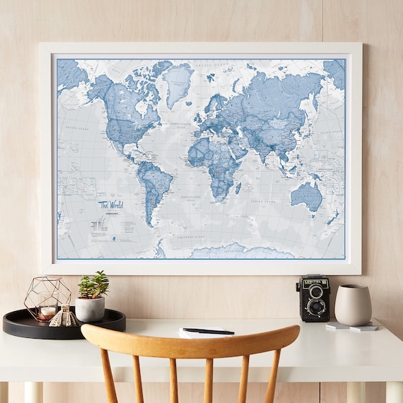 Personalized World Map - Travel map, gift, push pin map, holiday, travel, home decor, wall art, map poster, wall hanging, personalized map