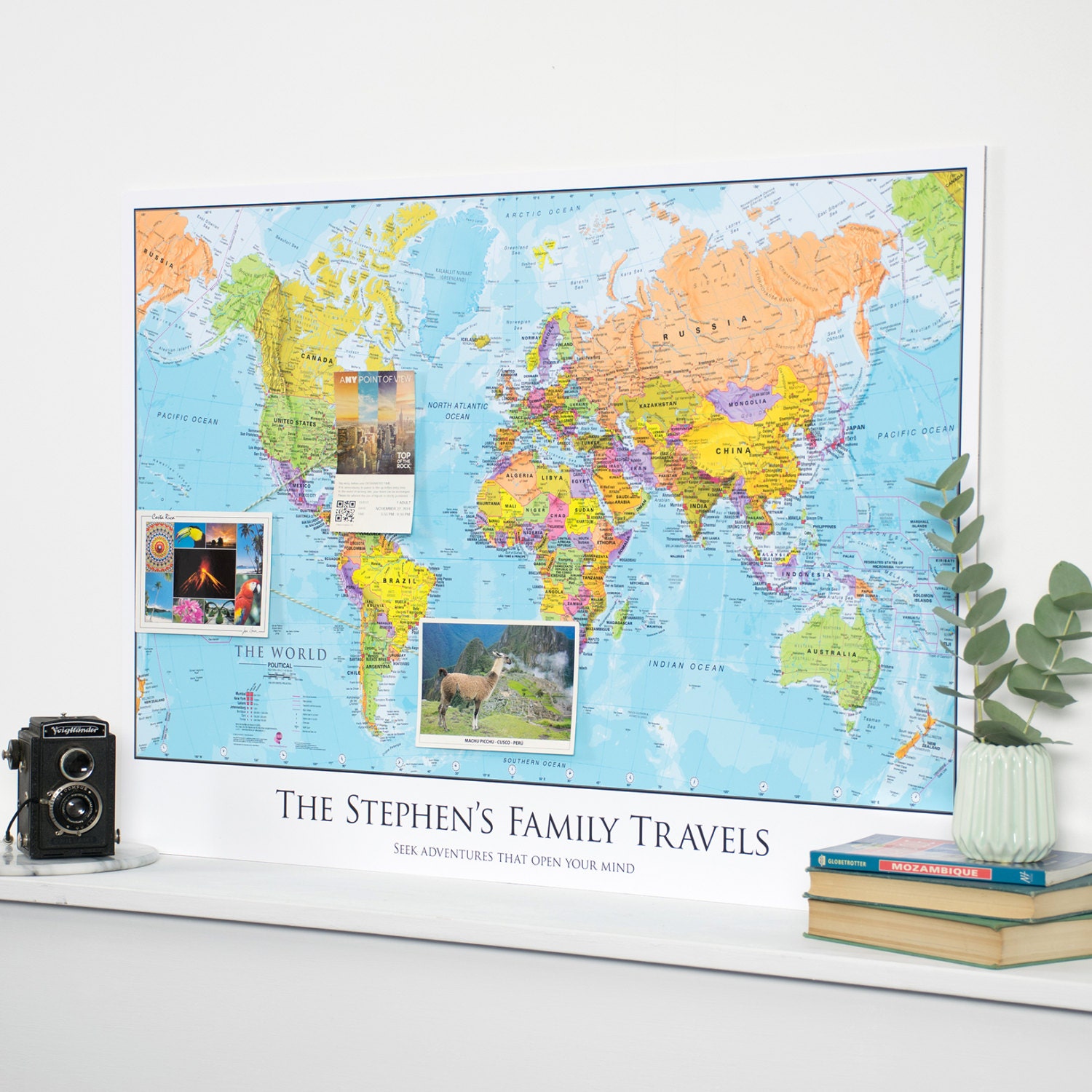 personalized world travel map