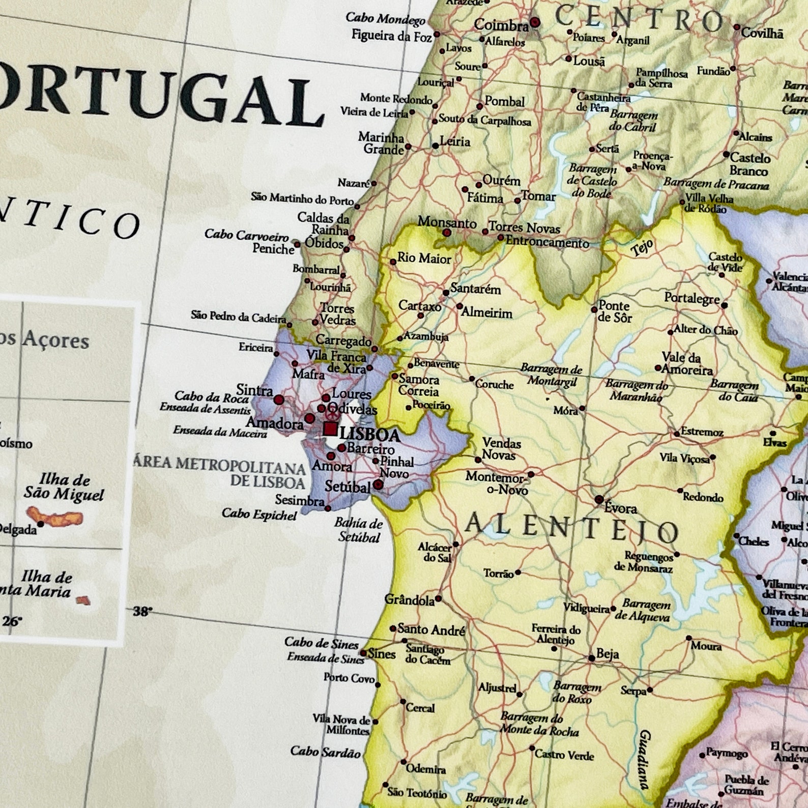 Map of Spain & Portugal Poster Art Front Sheet Laminated 23.4 X 16. — free download