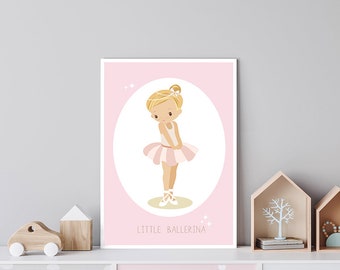 Ballerina Wall Art, Little Ballerina, Ballerina nursery art, Pink baby shower Gift, Little Dancer Art, Pink Nursery Art, Baby Girl Nursery