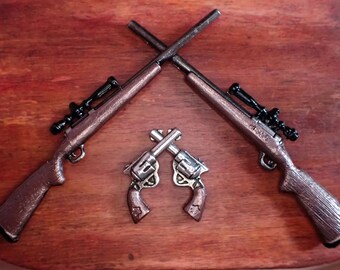 Miniature 1:12 Dollhouse Gun, Rifle, Shotgun, Pistol, Revolver