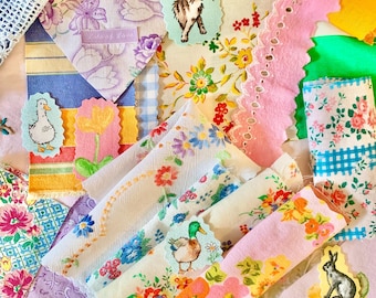 Sewing, stitching, slow sewing, journaling, hand sewing, collage, textile art, vintage embroidery, scrapbooking, vintage fabric pieces.