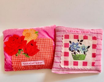 2 Lavender Bags, hand made lavender bags, scented sachets, old roses, vintage fabric, floral lavender pillows.