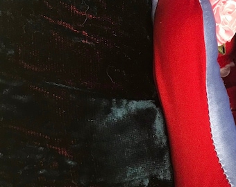 Vagina Pillow Yoni Puppet Vulva Pillow Blue Silk Velvet