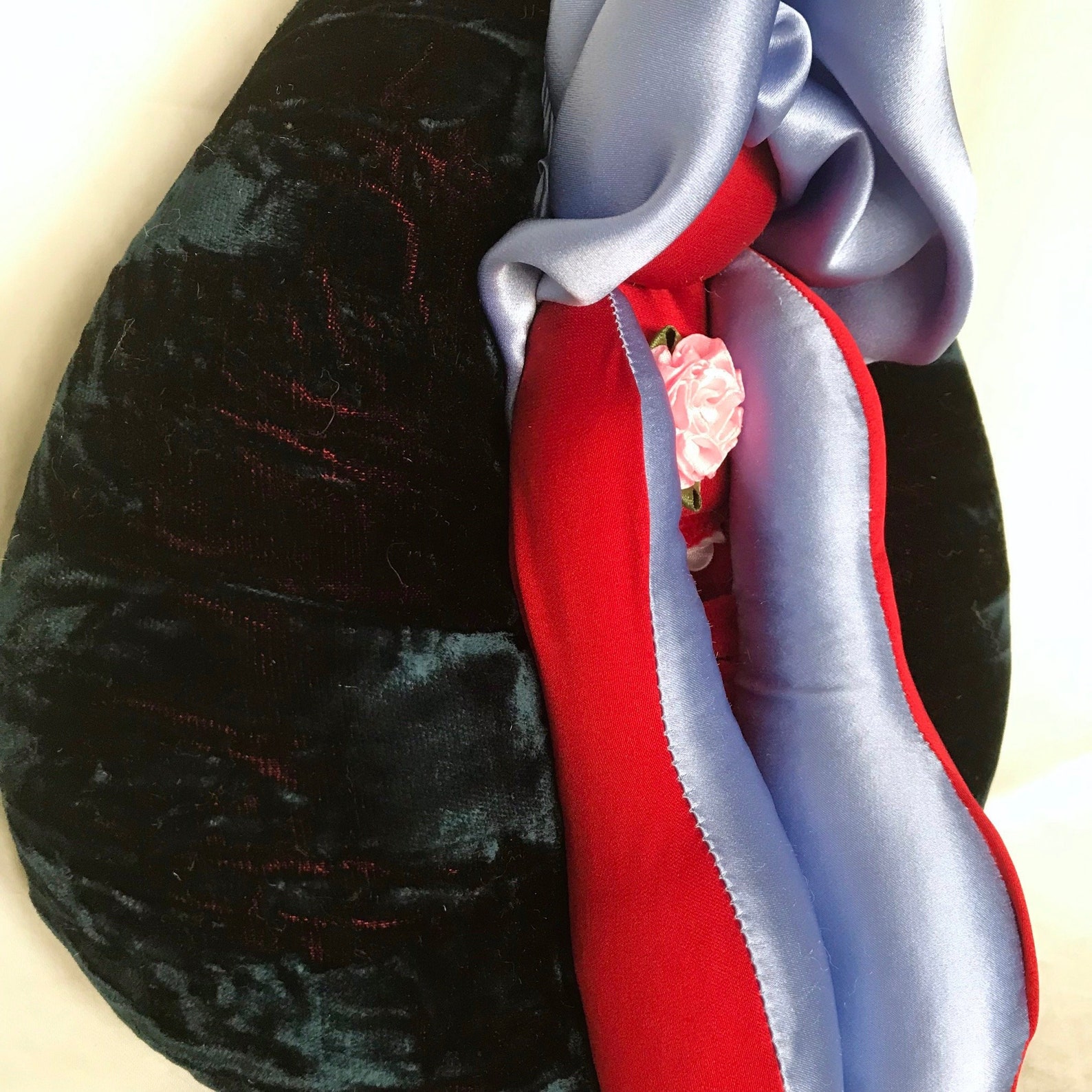 Vagina Pillow Yoni Puppet Vulva Pillow Blue Silk Velvet Etsy