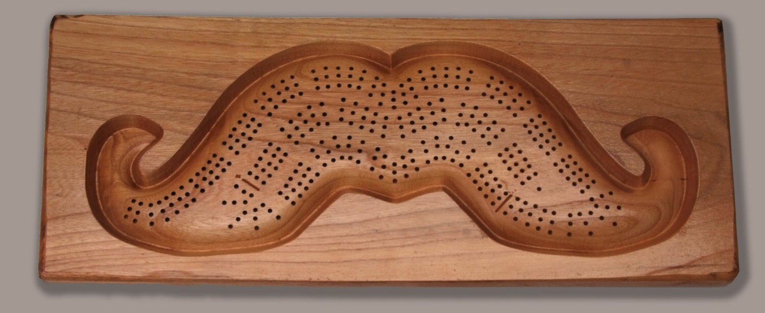 A Custom Cribbage Board for That Guy With the Handlebar Mustache in