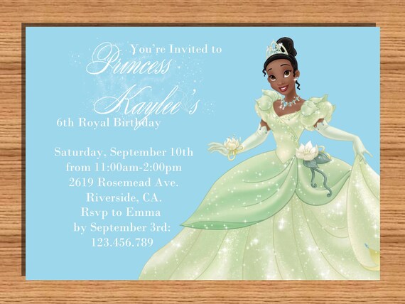 Items similar to Princess Tiana Birthday Invitation on Etsy