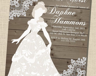 Disney Princess Bridal Shower Invitations 10