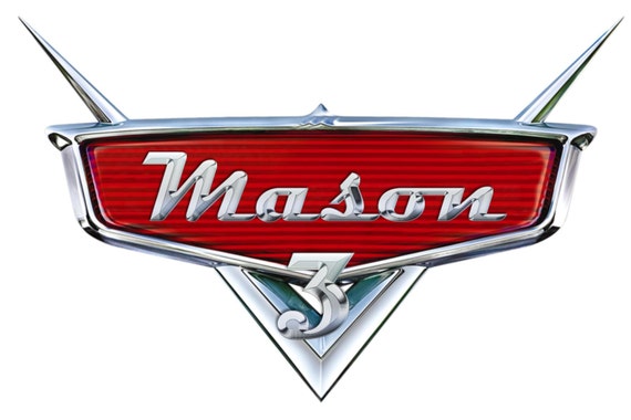 Personalized Disney S Cars Logo Wiith Name And Age Etsy
