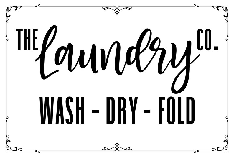 The Laundry Co Farmhouse Sign SVG Digital Design - Etsy