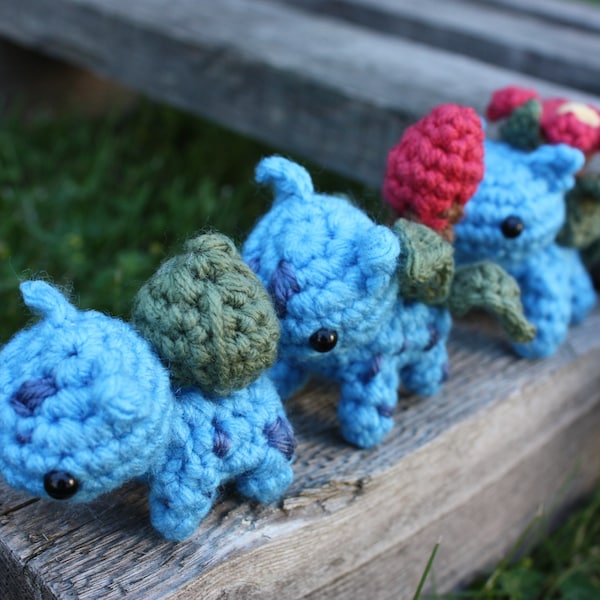 CROCHET PATTERN: Bulbasaur, Ivysaur, Venusaur