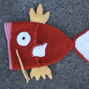 CROCHET PATTERN: Magikarp Slouchy Hat image 2