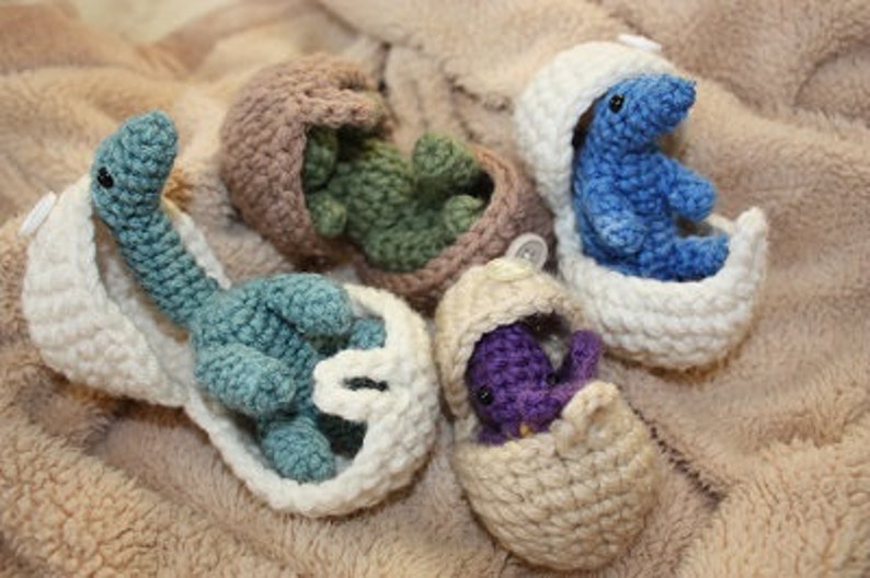 CROCHET PATTERN: Hatching Dinosaur Eggs image 1