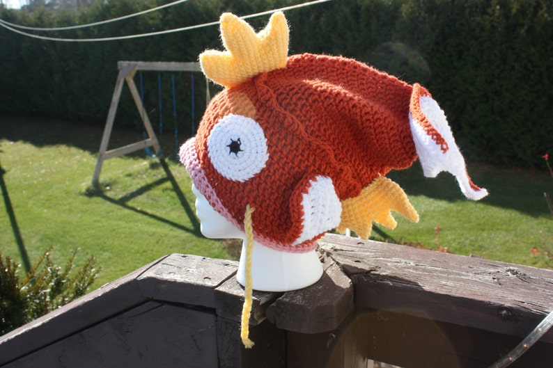 CROCHET PATTERN: Magikarp Slouchy Hat image 1