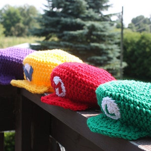 Patron au crochet : Chapeau Mario Tailles NB à adulte PDF image 3